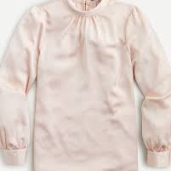J.Crew Vintage-Inspired Pleated Collar Blouse – Blush (Large) - 0075 - Picture 2 of 6